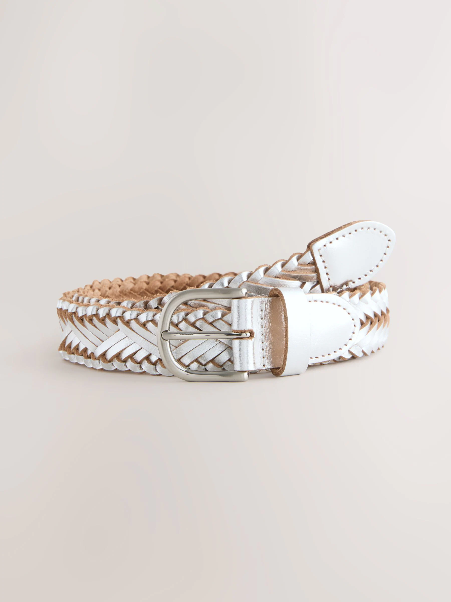 Zilver - Hand Plaited Leather Belt