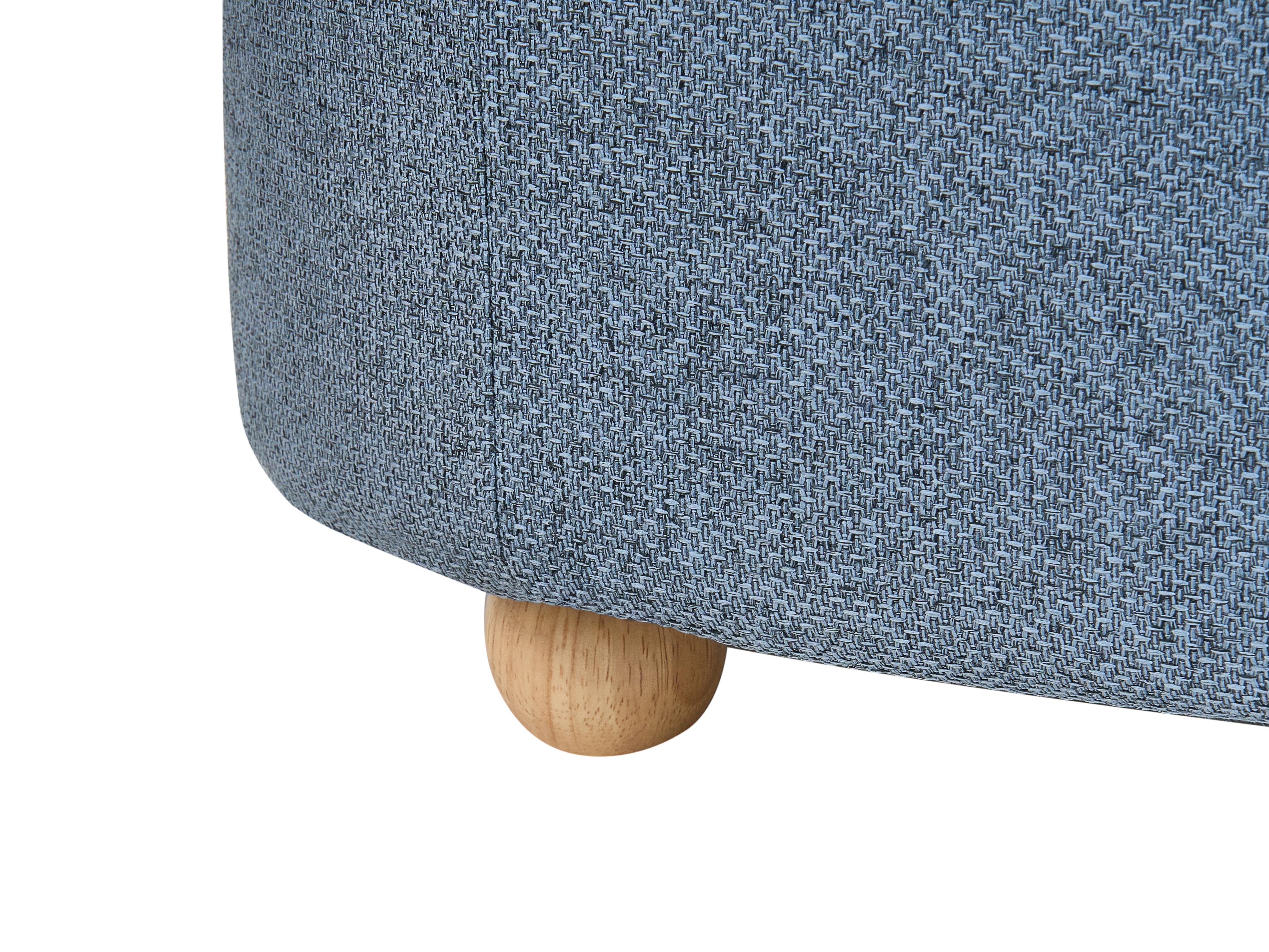Bankje met opbergruimte HAYWARD Stof 98 cm 44 cm Blauw