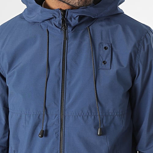 Veste Zippée Capuche Bleu Marine
