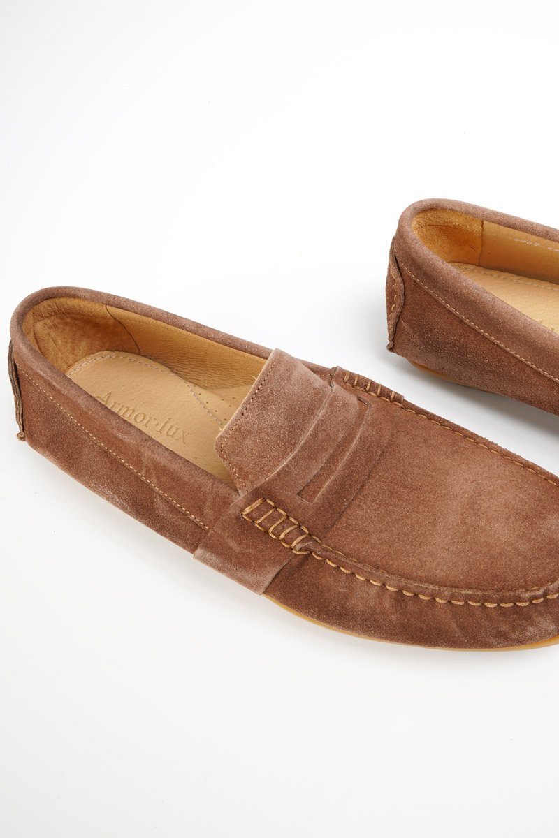 Mocassins suédine homme - cuir