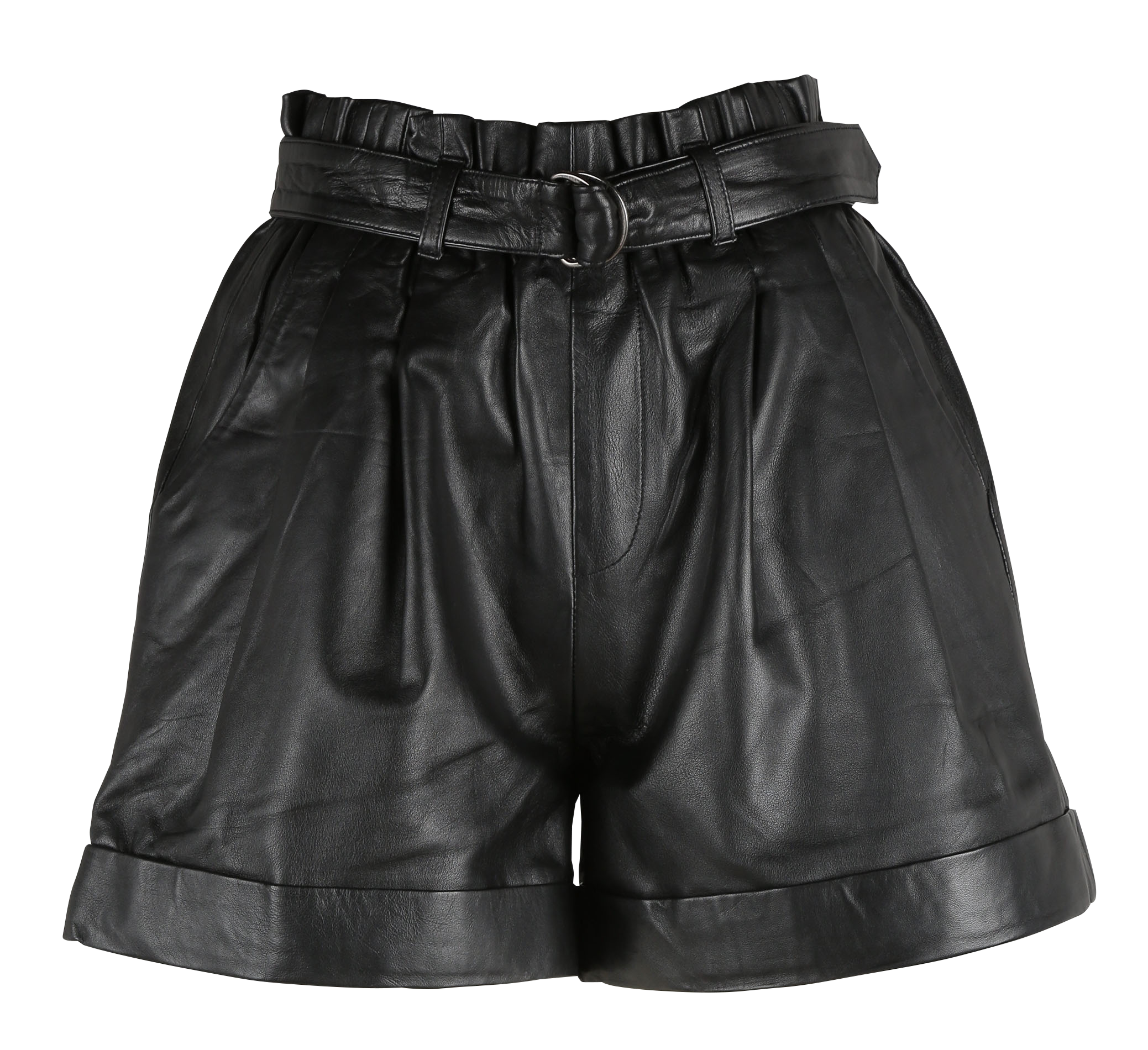 INDY - Short en cuir| Noir