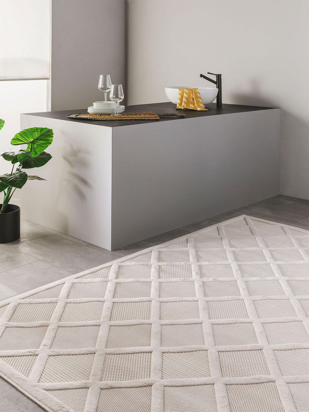 benuta nest Teppich BONTE 160 x 230 cm cream
