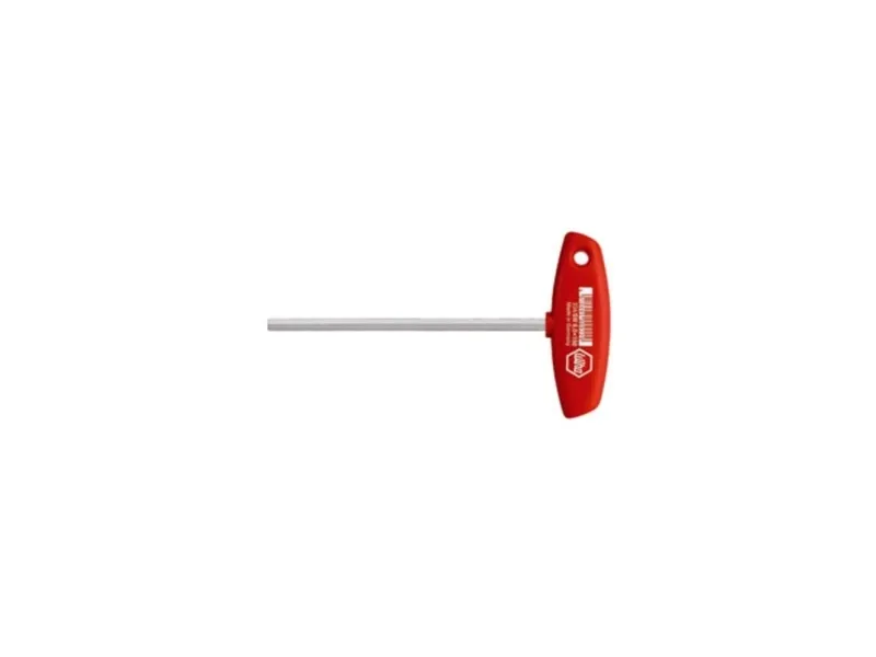 Wiha 00922, T-håndtag unbrakonøgle, Metric, 1 stk, T-håndtag med kort arm, Krom-vanadium-stål, 6 mm
