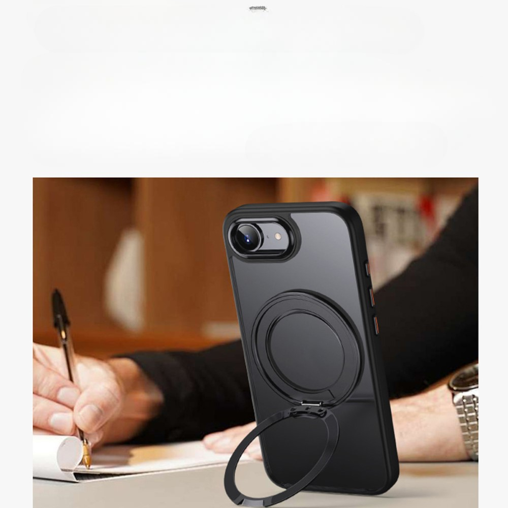 iPhone 16e MagSafe Hybrid Hülle mit TPU Bumper   Kickstand - Grau