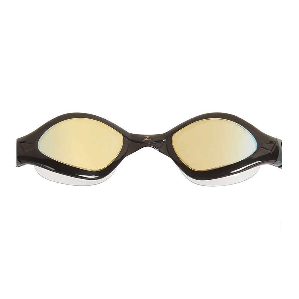 Zoggs TIGER LSR+ LIQUID SKIN RACE MIRROR - Lunettes de natation black grey/mirrored gold