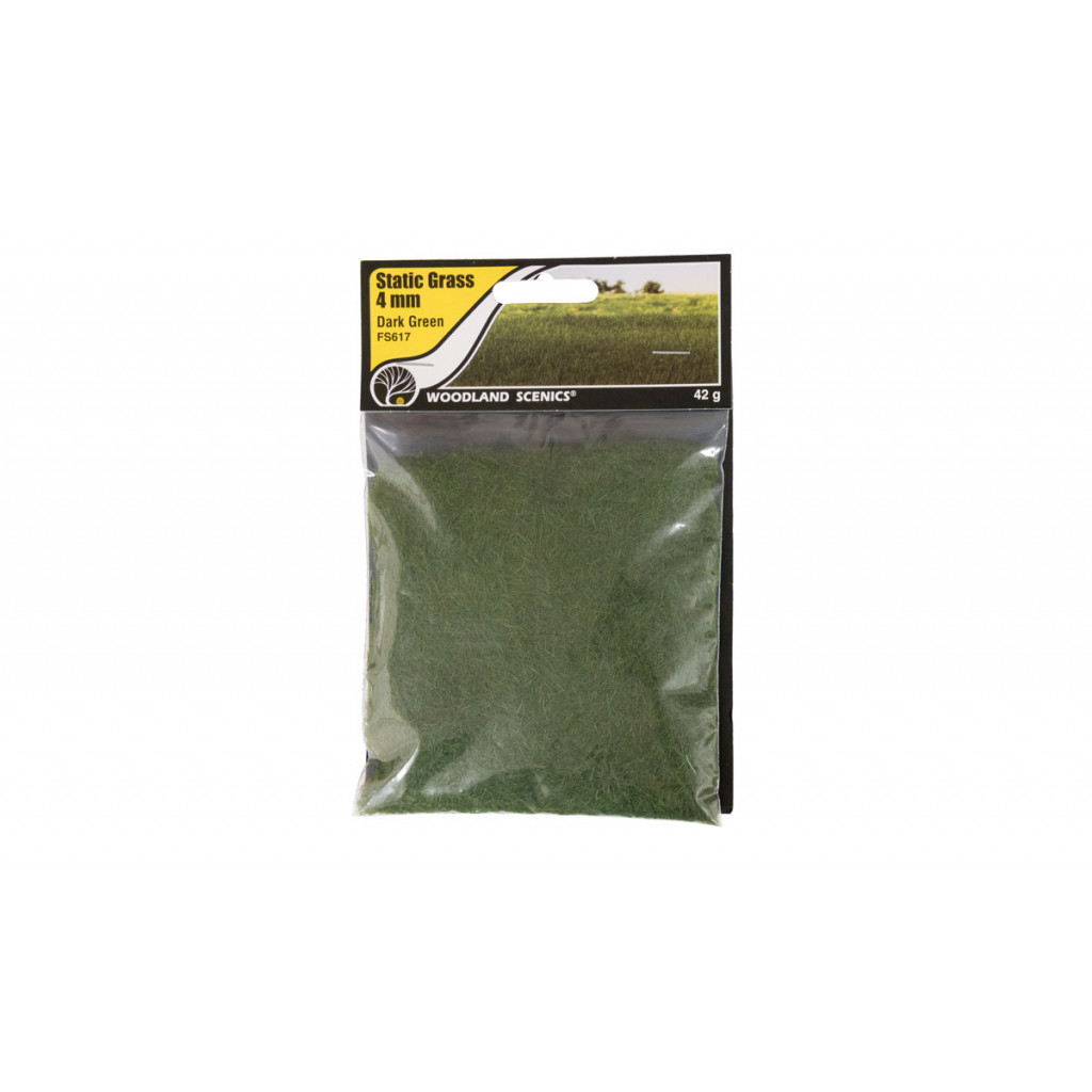 Woodland Scenics - Static Grass Dark Green 4mm