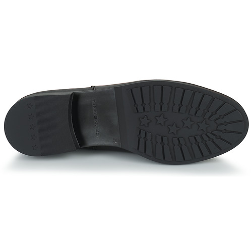 Tommy Hilfiger - Coin Leather Flat Boot - Noir