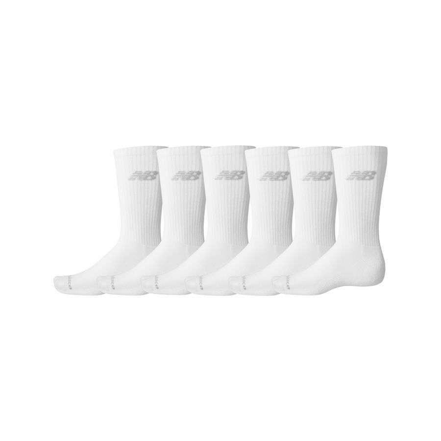 New Balance Chaussettes Performance Basic Crew 6-Pack - Blanc