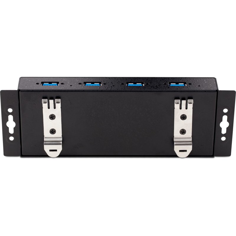 StarTech.com Hub USB 3.0 5Gbps à 4 Ports Industriel - Hub USB pour PC Portable avec Protection contre les Surtensions - Splitter USB 3.0 Montable sur Mur - Station de Charge USB à Verrouillage, Gros Calibre