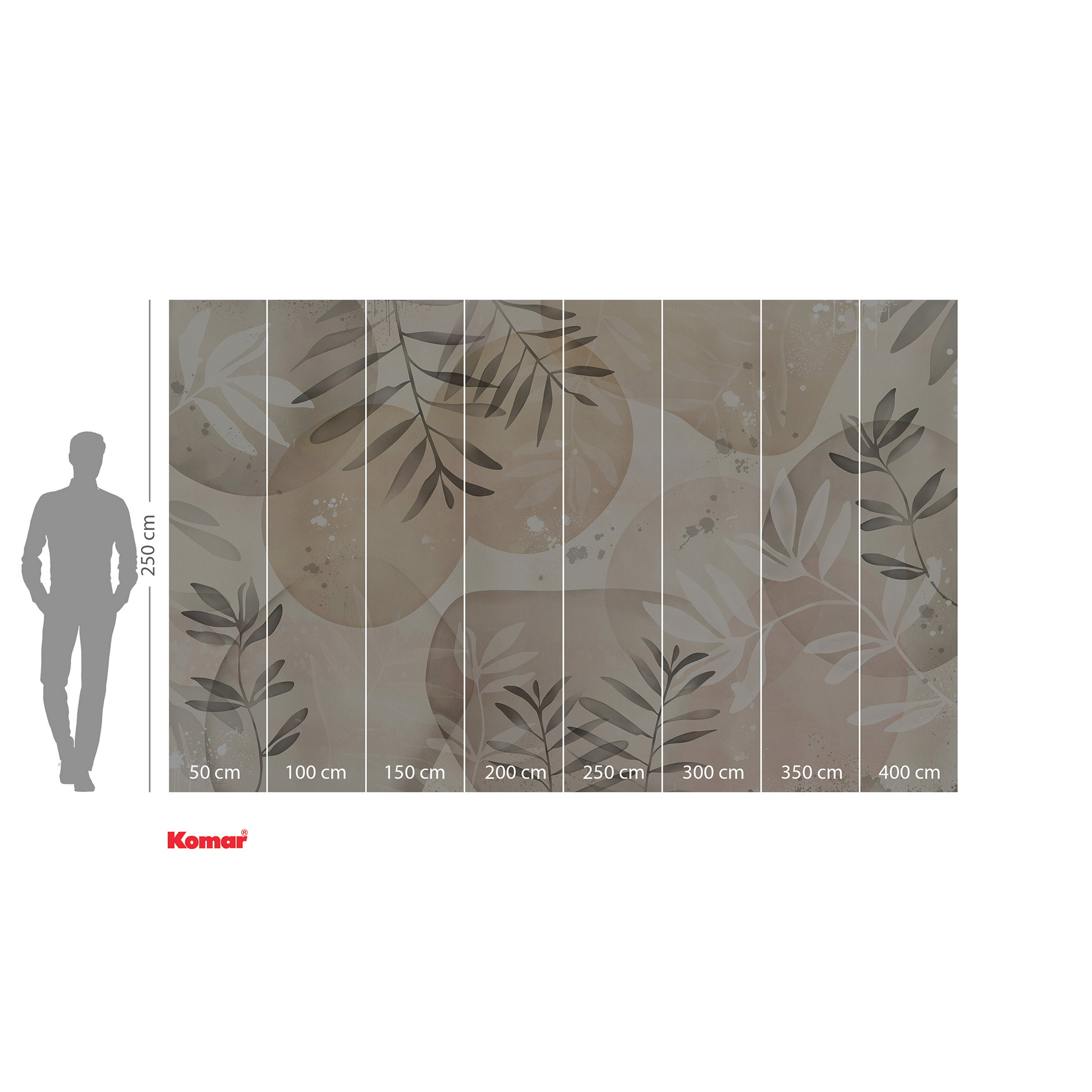 Vlies Fototapete PEARL - beige-grau - 400x250 cm
