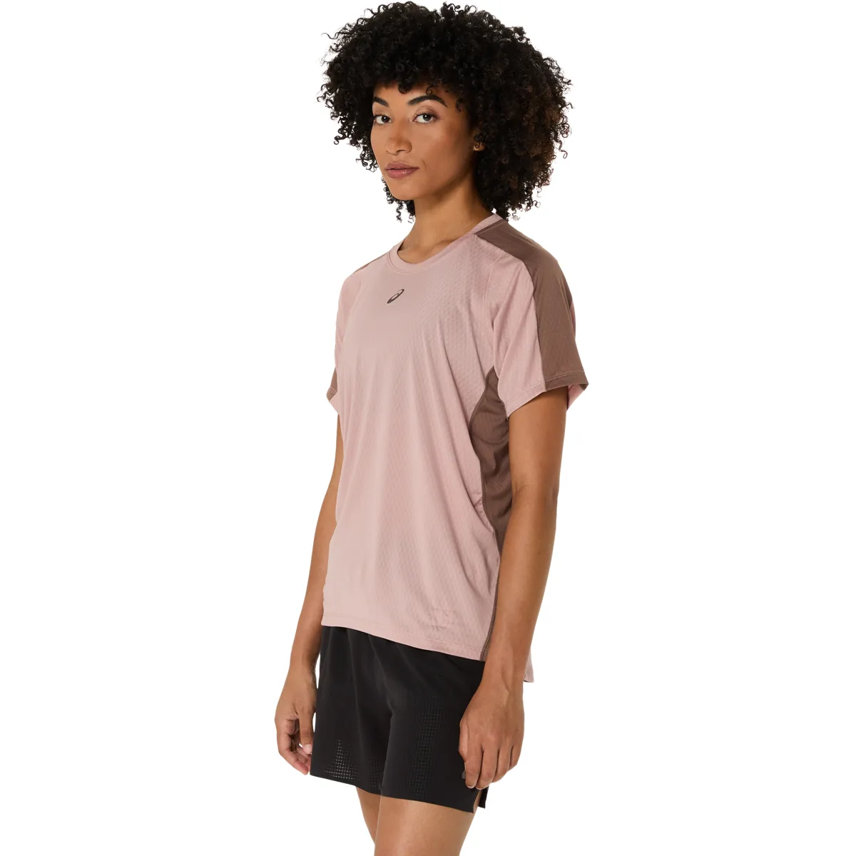 Asics Wms Fujitrail Elite Ss Top Neutral Pink/taupe Grey
