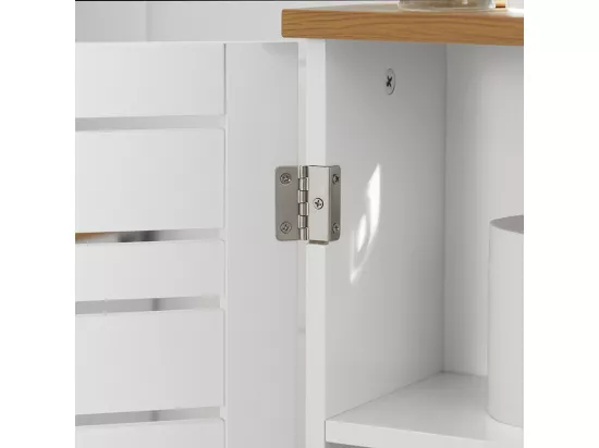 Porte Papier Toilette Vertical Support Papier ToiletteArmoire Toilettes, BZR85-W
