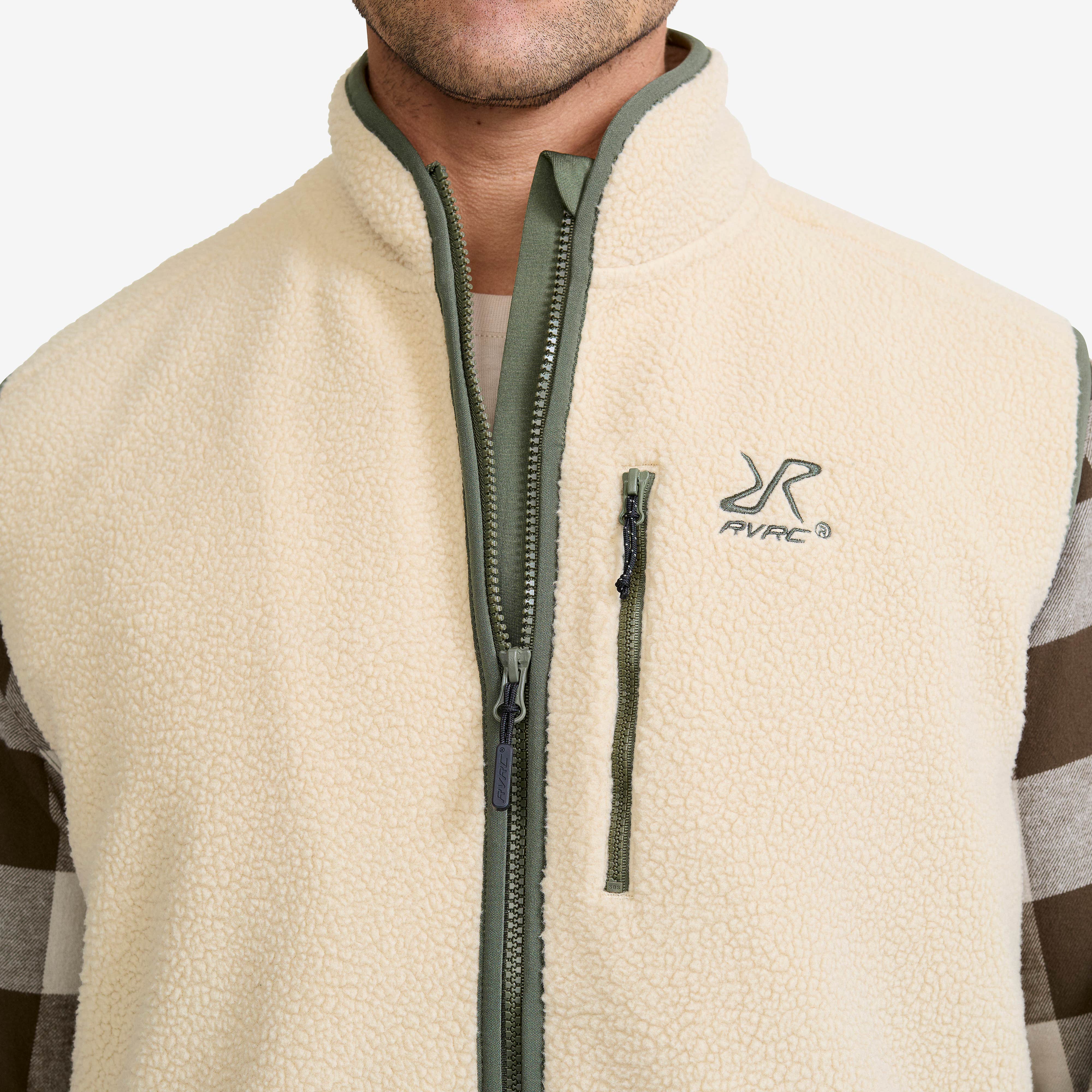 Canyon Full-zip Pile Fleece Vest Herre Peyote/Thyme