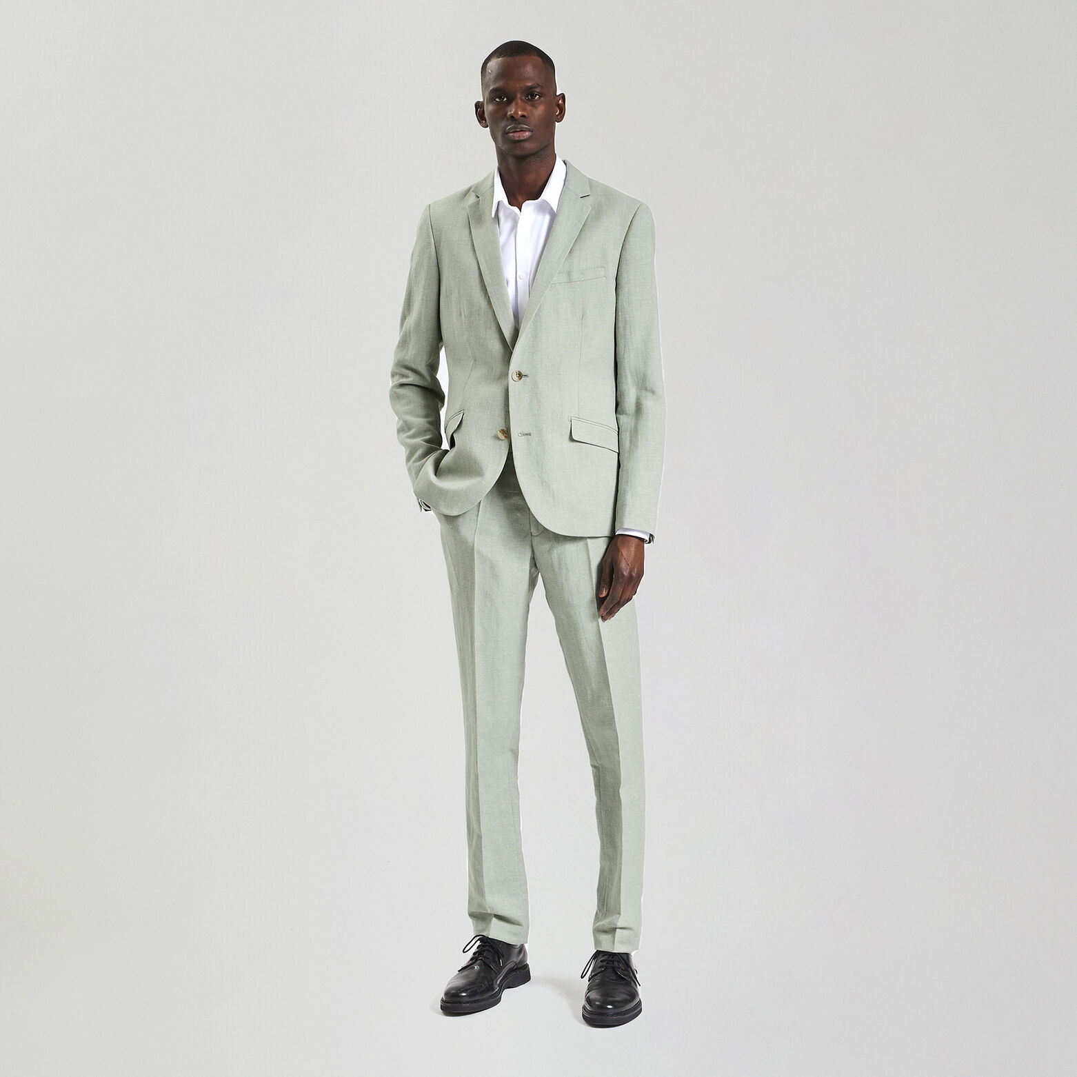 Pantalon de costume slim Vert