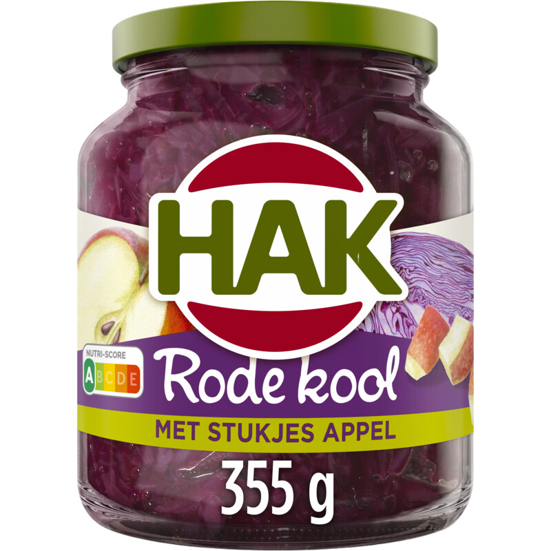 Hak Rode kool met stukjes appel