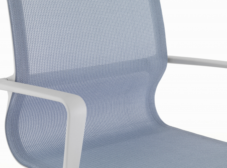 Vitra Physix bureaustoel soft grey onderstel trioknit brick