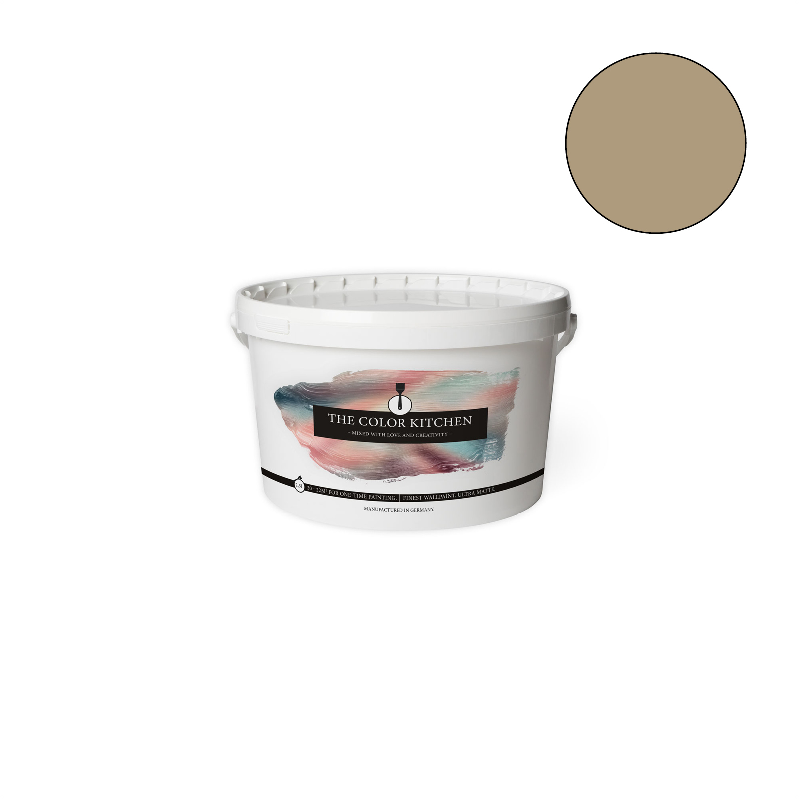 The Color Kitchen Wandfarbe Green Lentil - grün matt - 2,5 Liter