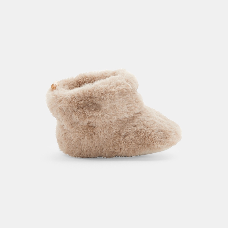Chaussons souples fausse fourrure doublés
