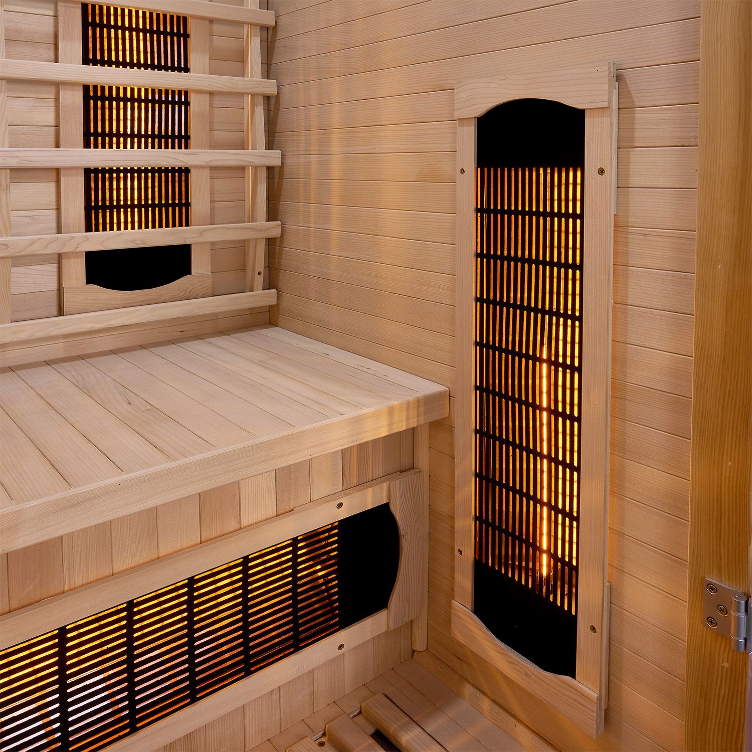 Artsauna Infrarotkabine Nyborg S90V Vollspektrumstrahler & Ambiente LED Beleuchtung – Kabine für 1