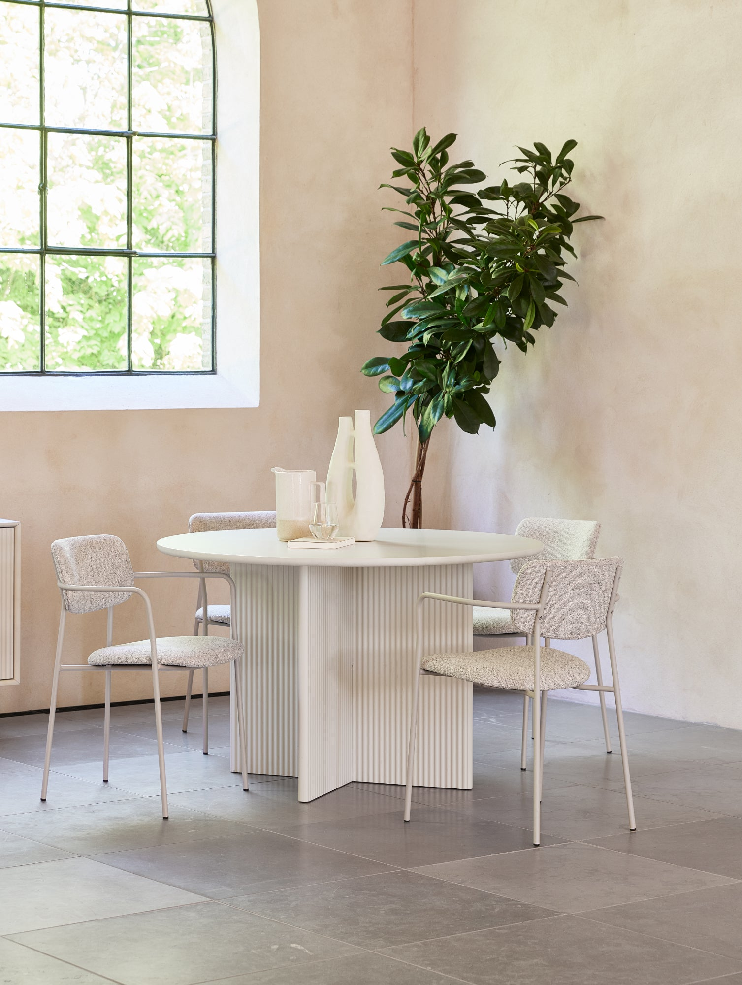 Brota Eetkamertafel - ø110 cm - Greige