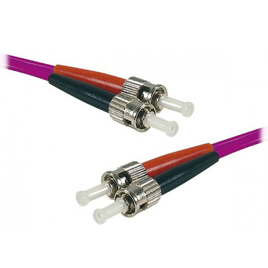 Jarretière optique duplex multimode 2mm OM4 ST-UPC/SC-UPC - 1 m