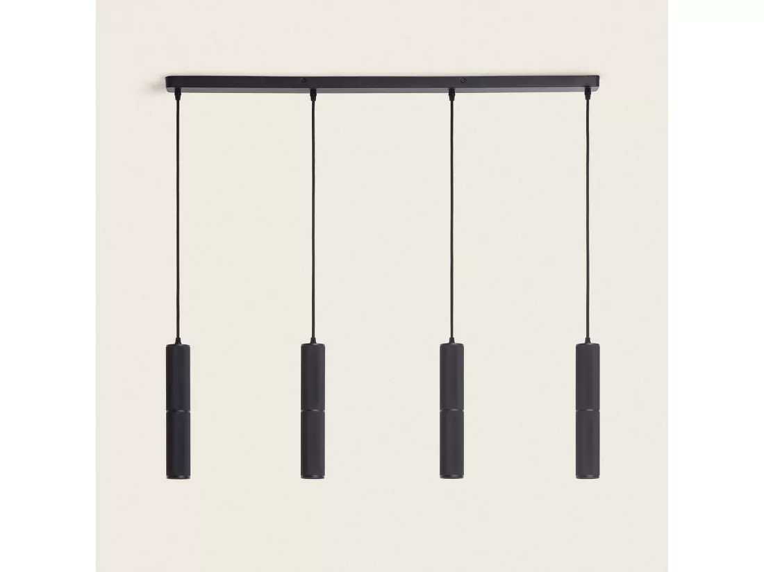 Suspension Aluminium 4 Spots Breix Noir