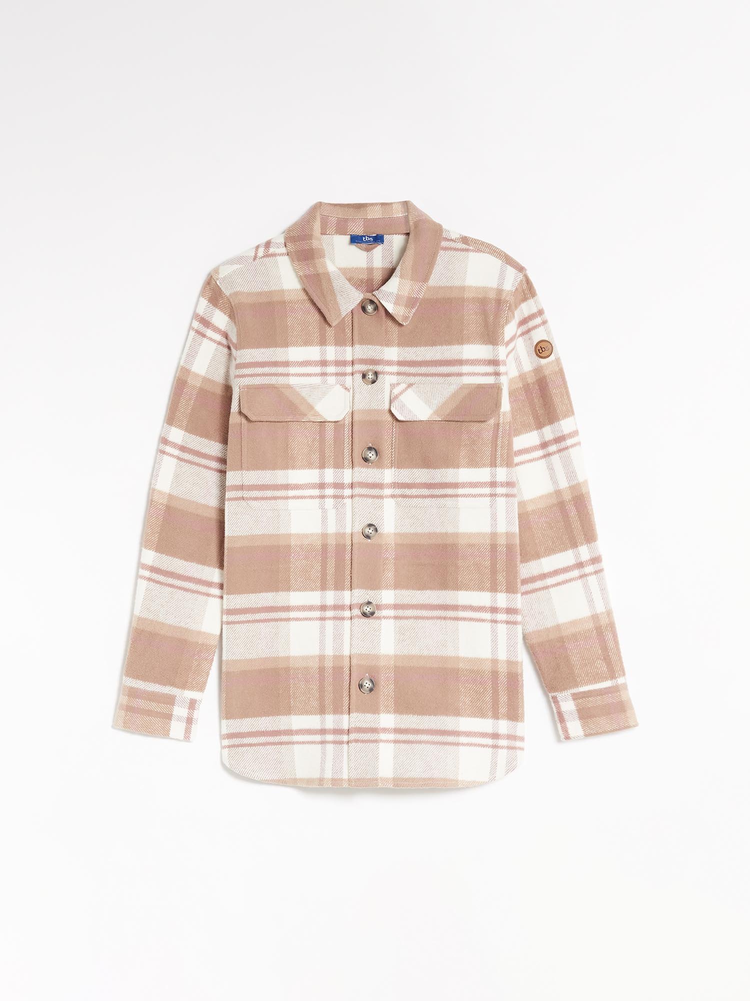 Sur-Chemise Femme A Carreaux Marron