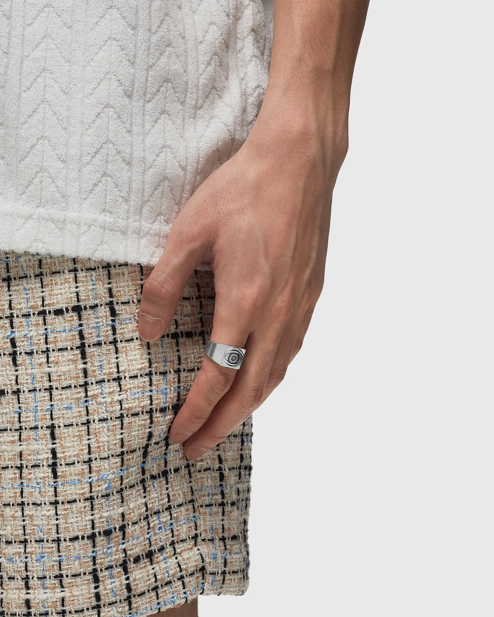 Serge DeNimes Silver Eye Ring