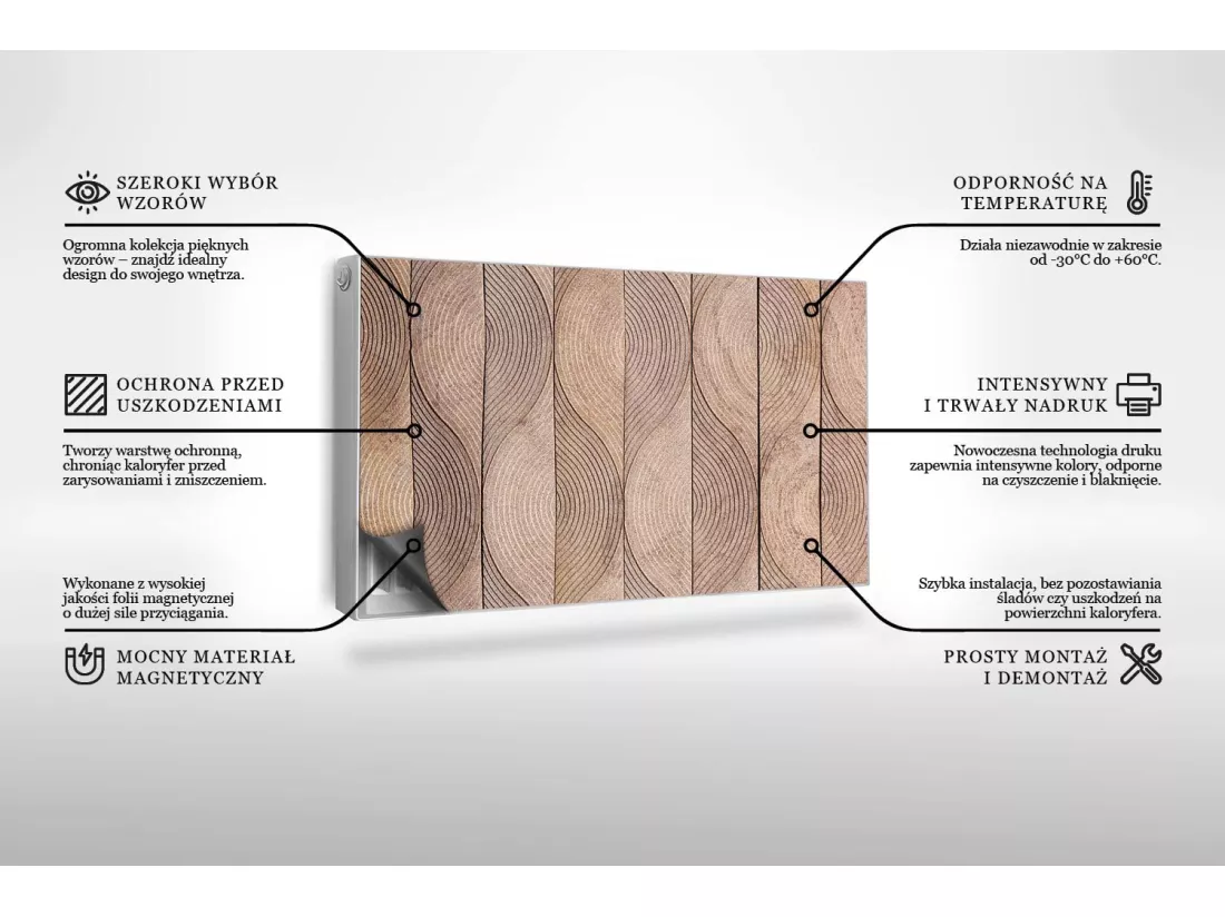Tapis magnétique pour radiateur - Cœur - 90x60 cm