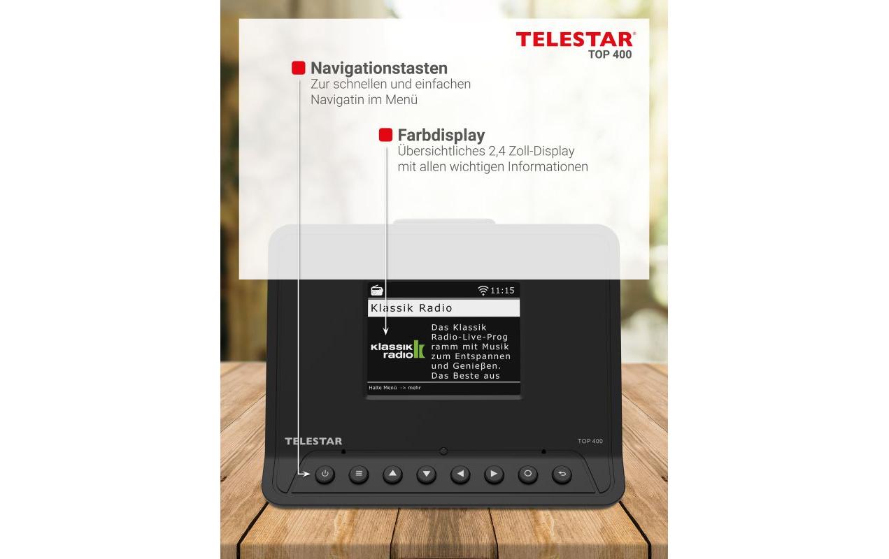 TOP 400 Schwarz<br>HiFi-Adapter mit DAB+/FM und Internetradio