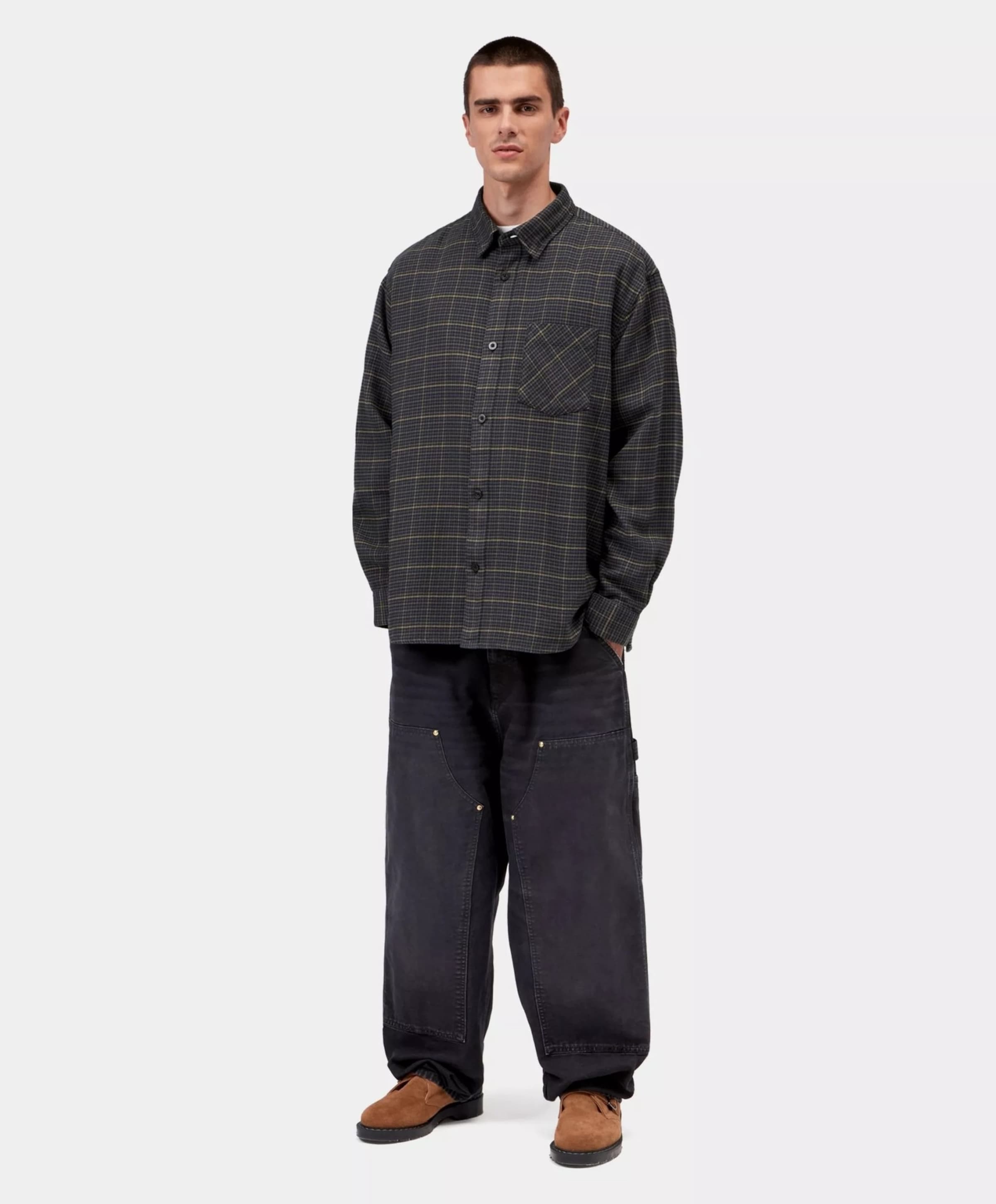 Carhartt WIP Heren overhemd lange mouw wit