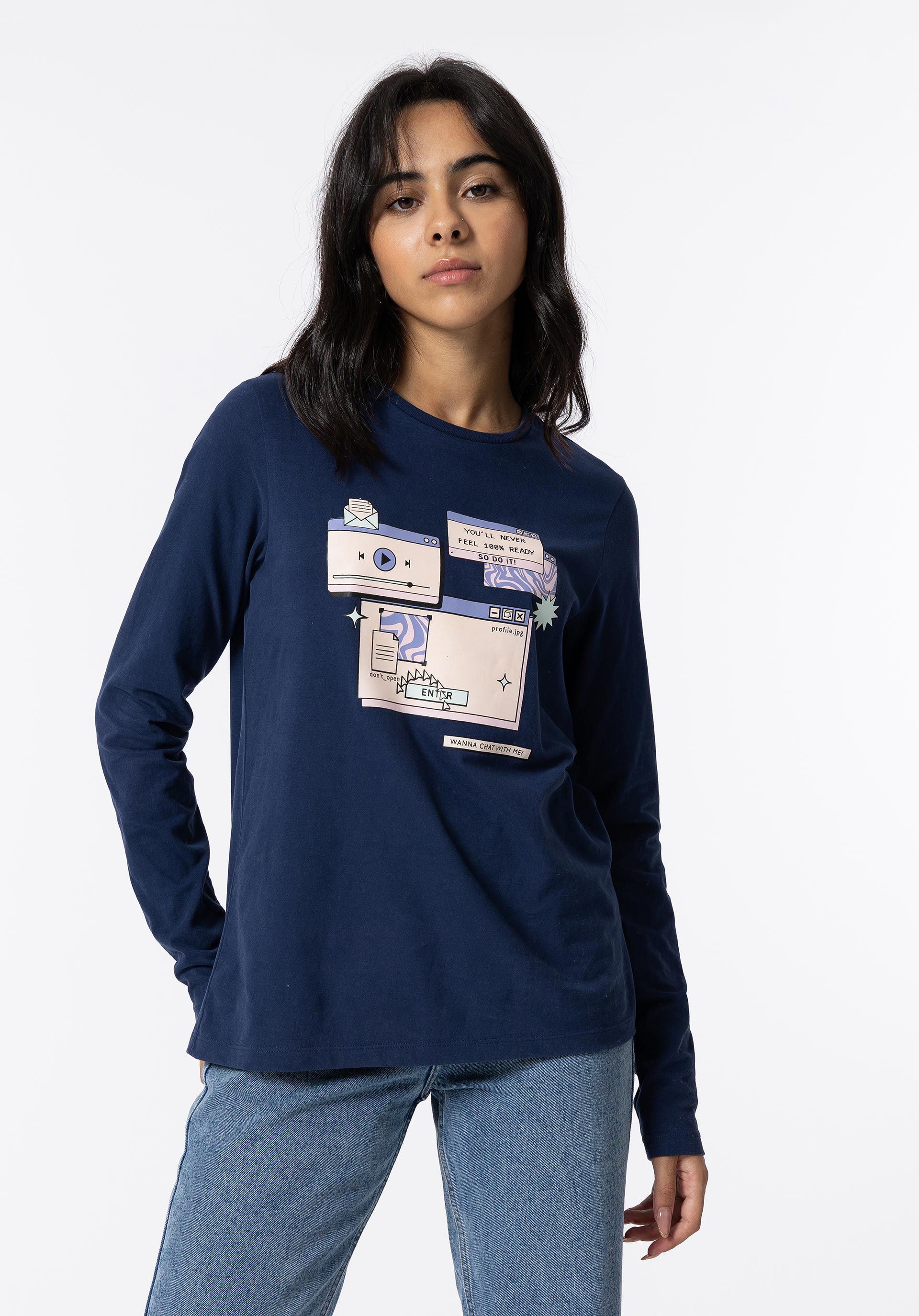 T-shirt com Estampado Frontal