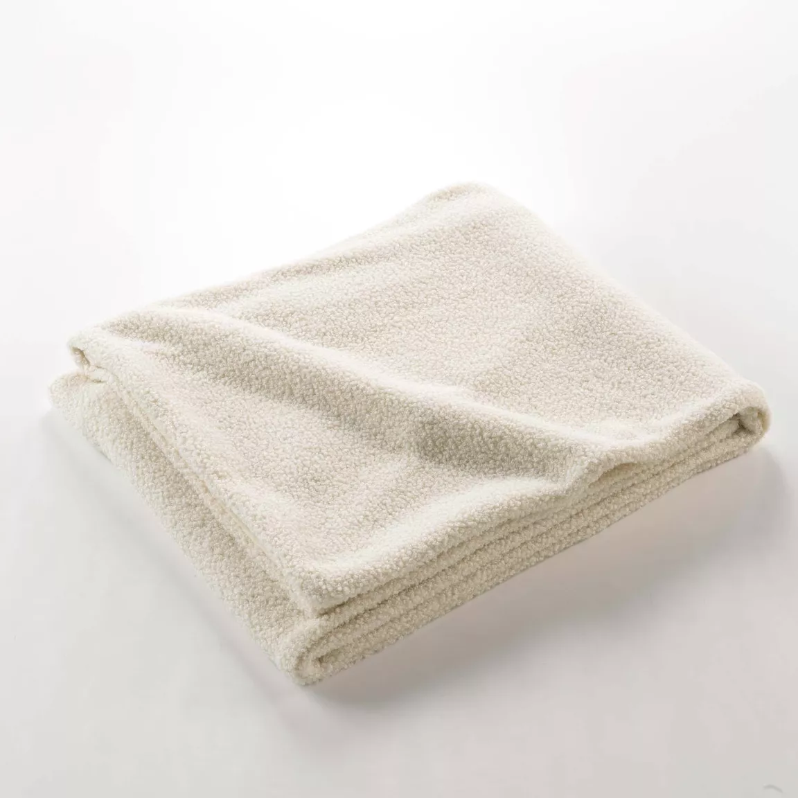 Plaid bouclette (180 x 220 cm) Wooly Ecru