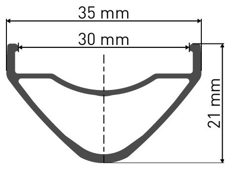 Roue Avant DT Swiss HX 1700 Spline LS 27.5'' 30 mm | Boost 15x110 mm | CenterLock |