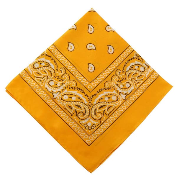 Bandana skjerf sjal snus klut paisley mønster lys oransje