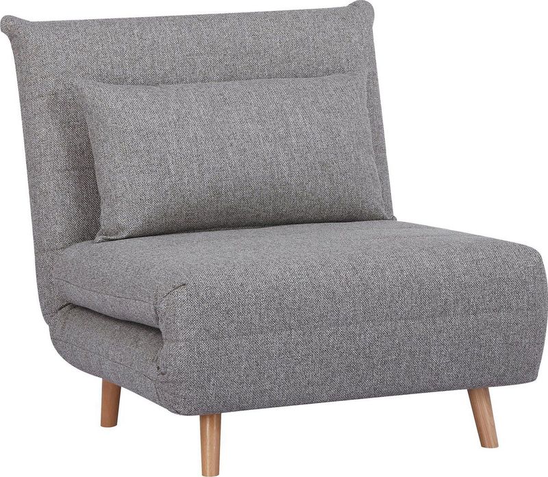 House Nordic - Marlow - Slaapfauteuil - Grijs - Berkenhout