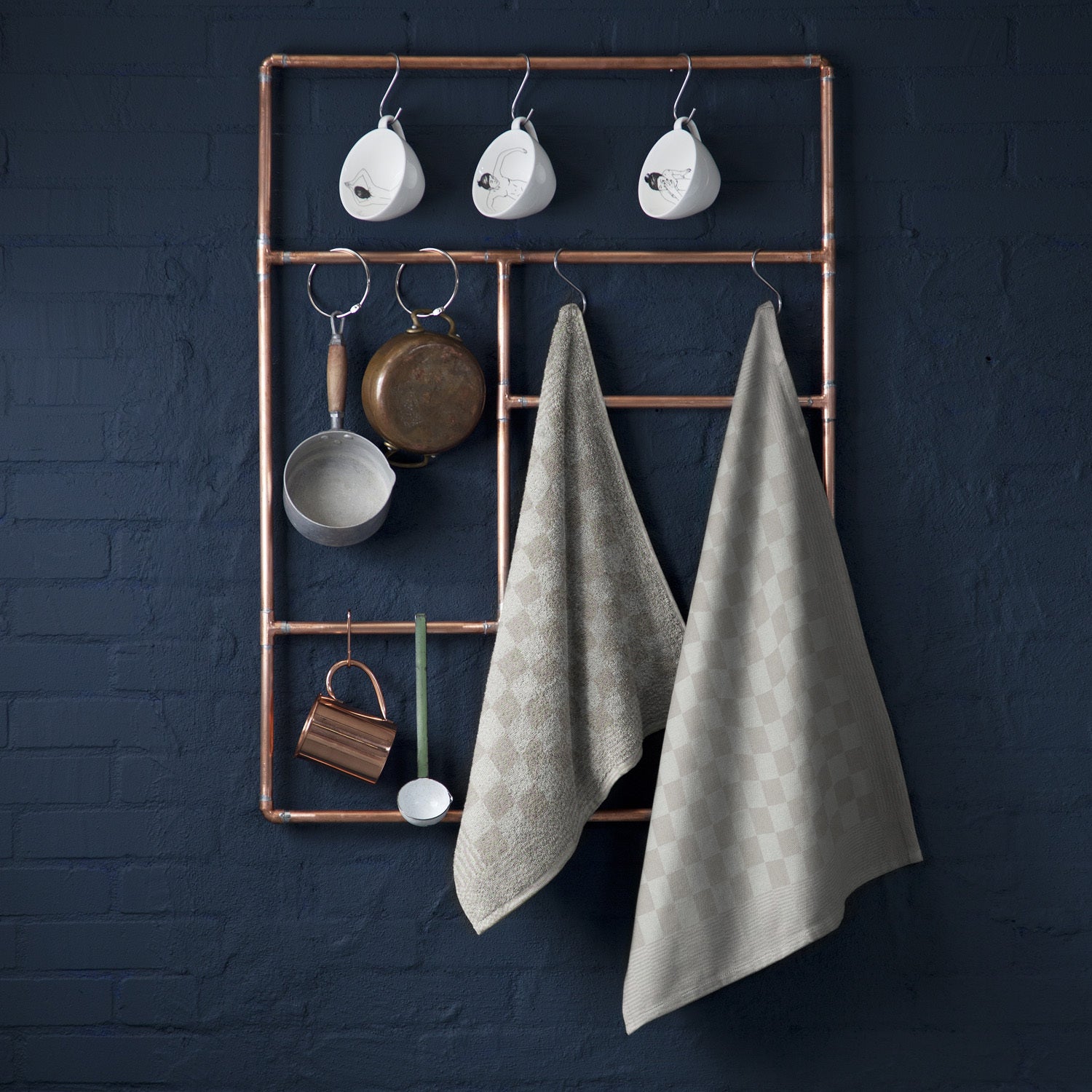 DDDDD theedoek Barbeque taupe 65 x 65 cm