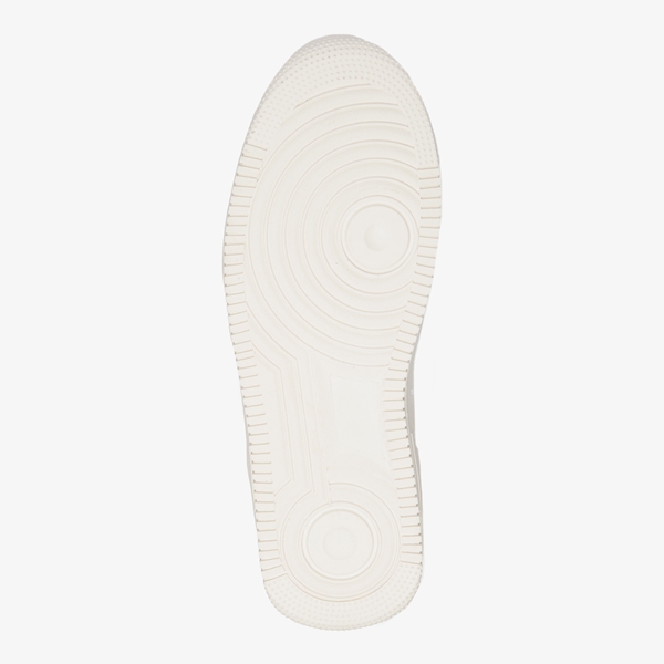 Blue Box witte heren sneakers met bruin detail