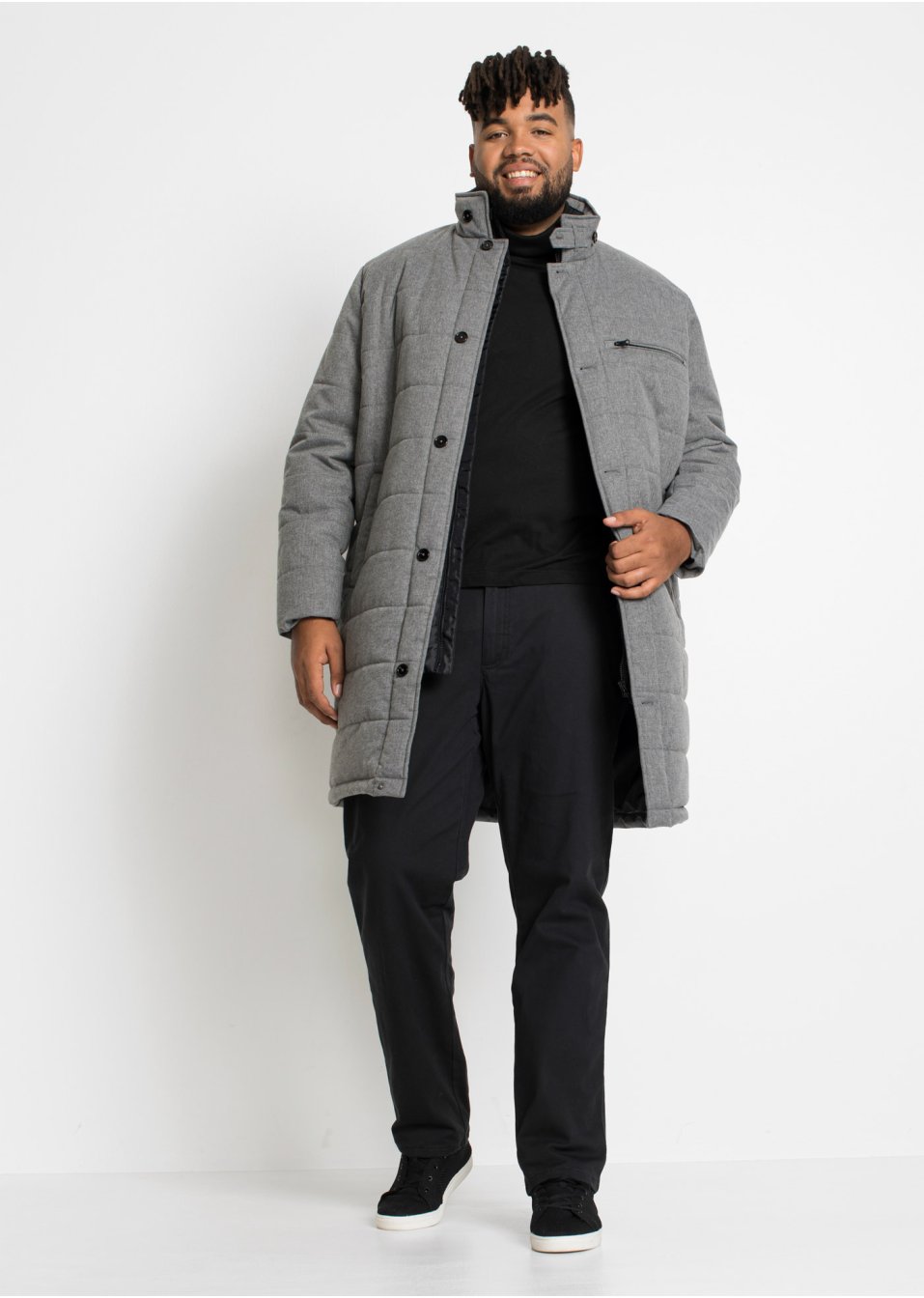 Manteau court avec empiècement coupe-vent