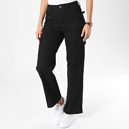 Pantalon Cargo Flare Femme Noir