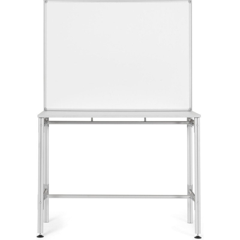 Station de travail avec tableau blanc acier laqué magnétique 90 x 120 cm Industriel Bi-Office
