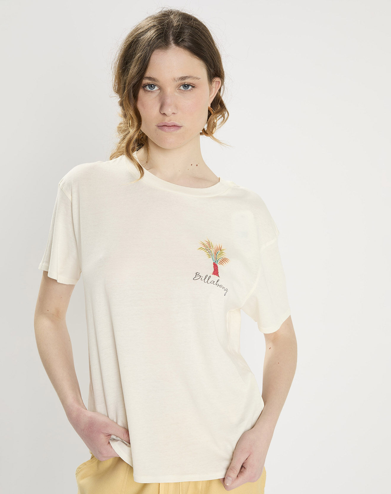 Billabong T-Shirt Vase Fleurs écru