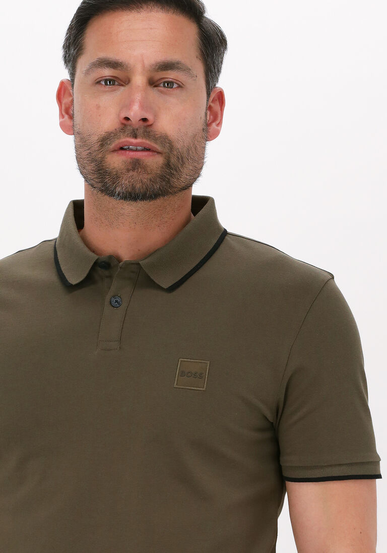 BOSS groene boss polo passertip