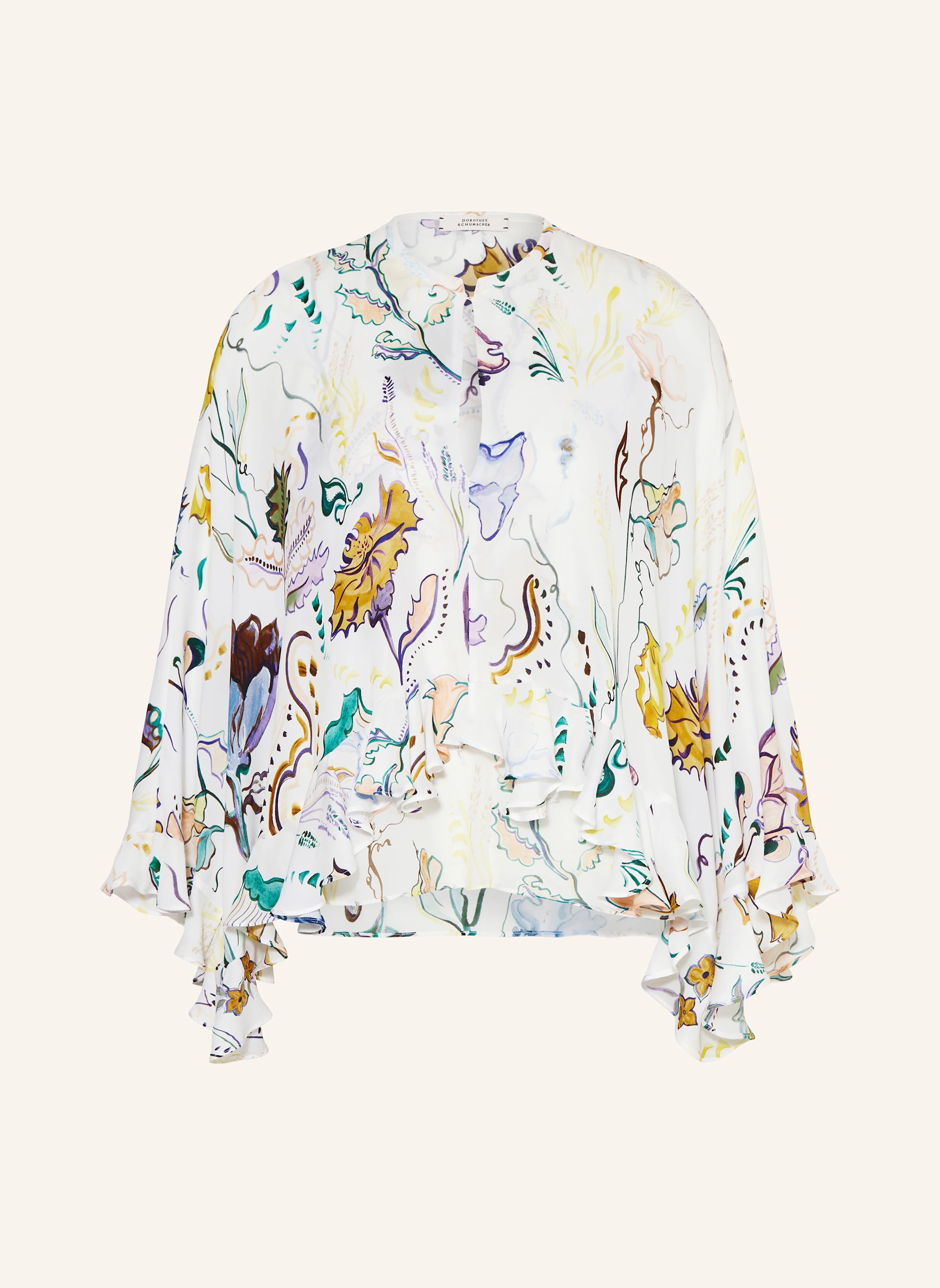 DOROTHEE SCHUMACHER Blusenshirt FLORAL TWIST aus Seide mit Rüschen