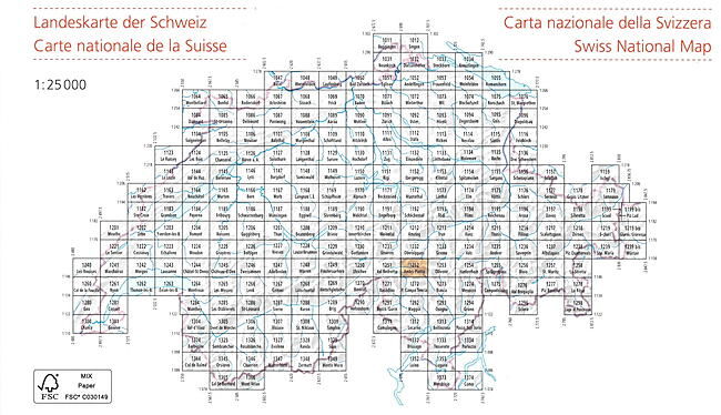 BUNDESAMT - 1252 AMBRI PIOTTA ECHELLE 1 25 000