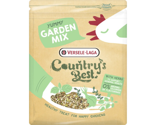 Pluimveevoer VERSELE-LAGA Country's Best Snack Garden Mix 1kg Snackmix met kruidenkorrels voor kippen
