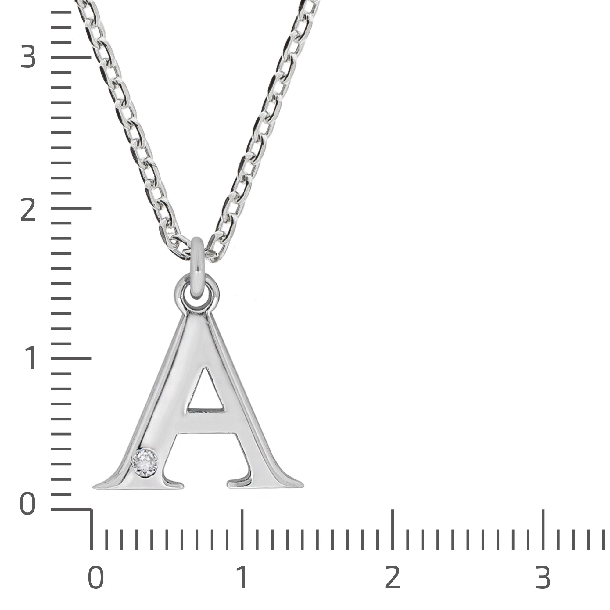 Diamonds by Ellen K. Halskette Silber 925 mit 1x Diamant 0,008ct. Buchstabe A