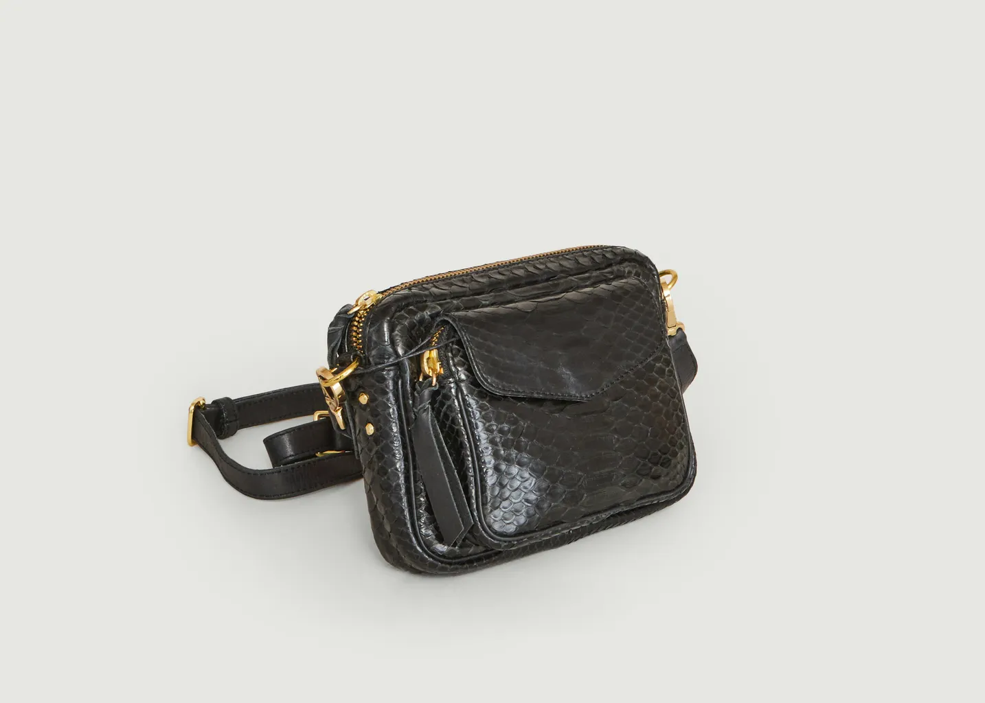 Sac besace en cuir de python Baby Charly Claris Virot
