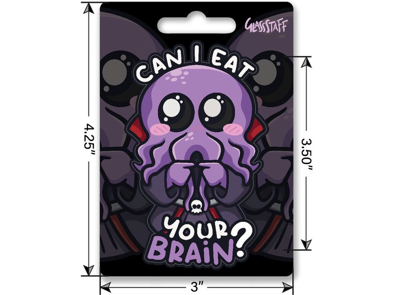 Glass Staff Eat Your Brain Sticker Mehrfarbig Aufkleber für RPG-Fans
