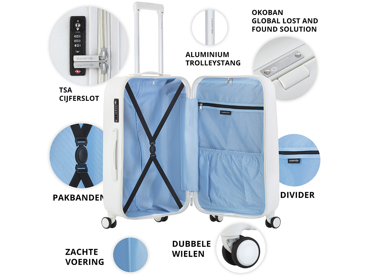 CarryOn Skyhopper 55 cm reiskoffer - White